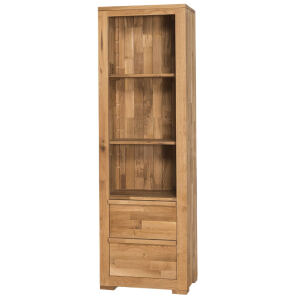 Schmales Bücherregal Wildeiche im Landhausstil