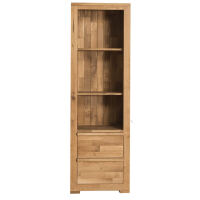 Schmales Bücherregal Wildeiche im Landhausstil