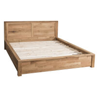 Massives Doppelbett Wildeiche