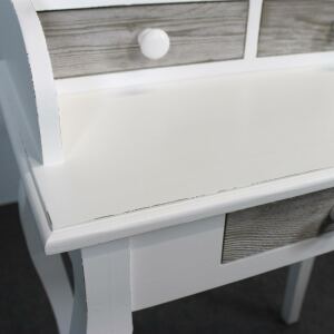 Weißer Vintage Konsolentisch Schminktisch