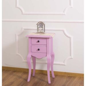 Vintage Nachttisch pink Shabby Chic