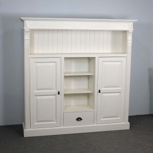 Wohnschrank im Landhausstil shabby chic altweiß