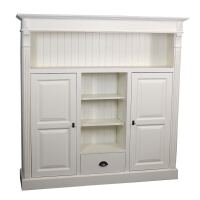 Wohnschrank im Landhausstil shabby chic altweiß