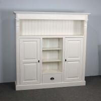 Wohnschrank im Landhausstil shabby chic altweiß