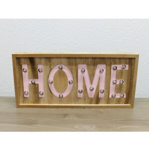 Großes Home Schild mit LED