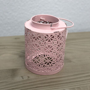 Rosa Windlicht Shabby