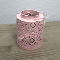 Rosa Windlicht Shabby