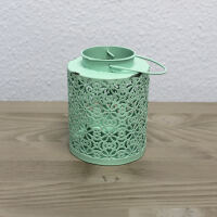 Grünes Windlicht Shabby