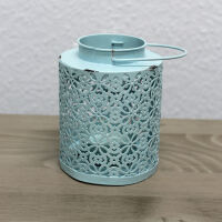 Blaues Windlicht Shabby