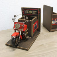 Motorrad Bücherstützen rustikal