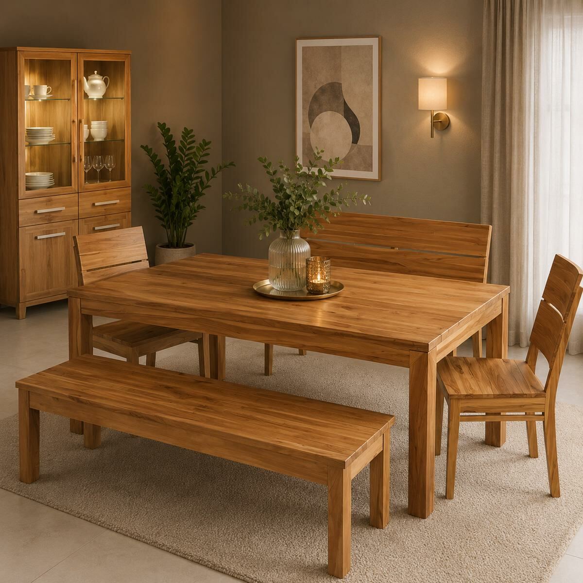 Esstisch Massivholz Kernbuche 160x90 mit Schubladen - Onlineshop für massive Landhausmöbel
