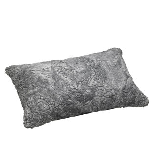 Schaffell Kissen hochwertig 30x50 cm Scand Grey