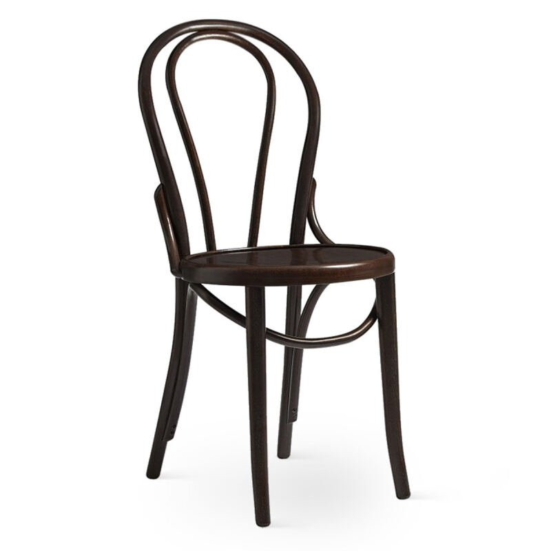 Bistrostuhl mit Holzsitz in Nussbaum dunkel