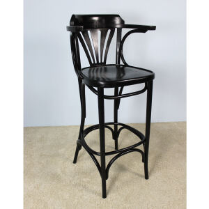 Bugholz Barhocker mit Lehne Wenge