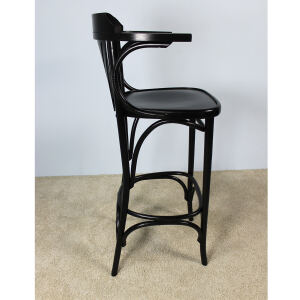 Bugholz Barhocker mit Lehne Wenge