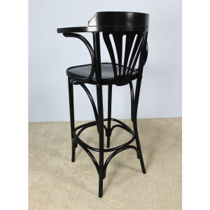 Bugholz Barhocker mit Lehne Wenge