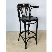 Bugholz Barhocker mit Lehne Wenge