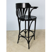 Bugholz Barhocker mit Lehne Wenge