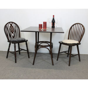 Bistrotisch eckig 70x70 cm Nussbaum dunkel