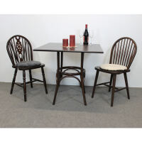Bistrotisch eckig 70x70 cm Nussbaum dunkel