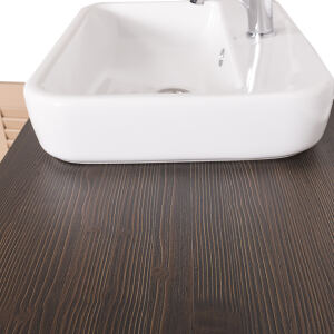 Landhaus Waschtisch taupe, mit Becken