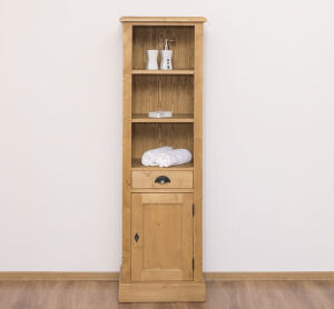 Massivholz Hochschrank hellbraun gewachst
