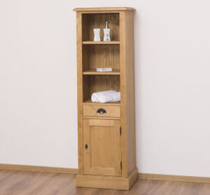 Massivholz Hochschrank hellbraun gewachst