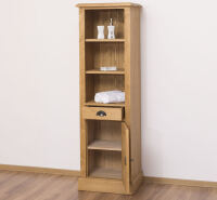 Massivholz Hochschrank hellbraun gewachst