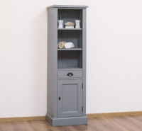 Maritimer Hochschrank aus Masivholz Fehgrau
