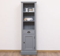 Maritimer Hochschrank aus Masivholz Fehgrau