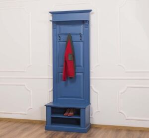 Schmale Landhausstil Garderobe Königsblau