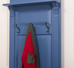 Schmale Landhausstil Garderobe Königsblau