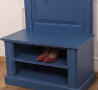 Schmale Landhausstil Garderobe Königsblau