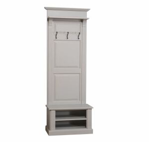 Landhaus Garderobe Massivholz grau