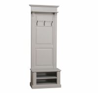 Landhaus Garderobe Massivholz grau