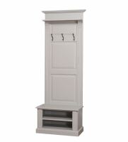 Landhaus Garderobe Massivholz grau