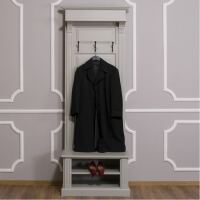 Landhaus Garderobe Massivholz grau