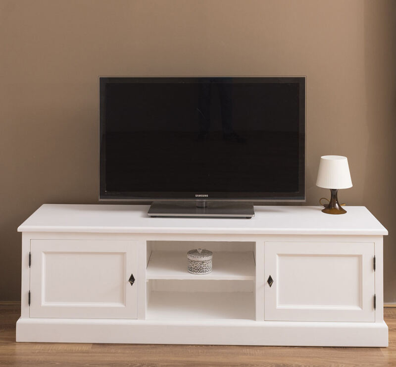 Massivholz TV Sideboard weiÃŸ im Landhausstil