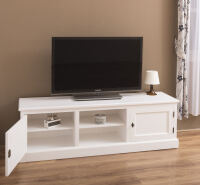 Massivholz TV Sideboard weiÃŸ im Landhausstil