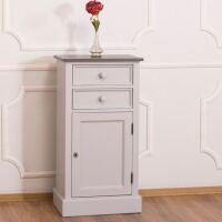 Beistellschrank im Landhausstil grau