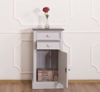 Beistellschrank im Landhausstil grau