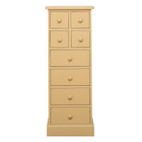 Schmale Kommode Ockergelb Shabby Chic