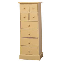 Schmale Kommode Ockergelb Shabby Chic