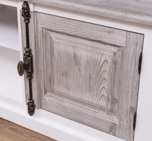 Holz TV-Sideboard weiÃŸ im Landhausstil