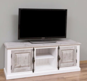 Holz TV-Sideboard weiß im Landhausstil