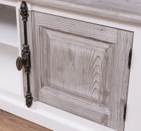 Holz TV-Sideboard weiÃŸ im Landhausstil