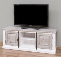 Holz TV-Sideboard weiß im Landhausstil
