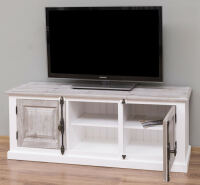 Holz TV-Sideboard weiß im Landhausstil
