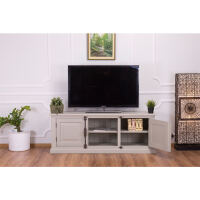 Graues TV-Sideboard im Landhausstil