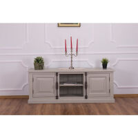 Graues TV-Sideboard im Landhausstil